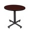 Kobe Kobe Square & Round Tables, Wood, Metal Top, Mahogany TKB30RNDMH - alternate 1